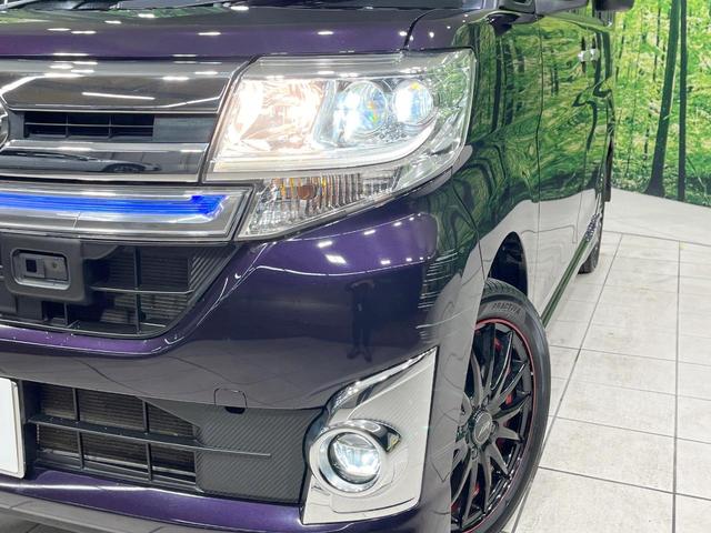 タント カスタムX トップエディションSAII 禁煙車 4WD 両側電動スライド 純正ナビ バックカメラ 衝突被害軽減 ハーフレザーシート コーナーセンサー スマートキー LEDヘッド オートライト オートエアコン Bluetooth フルセグ(11枚目)