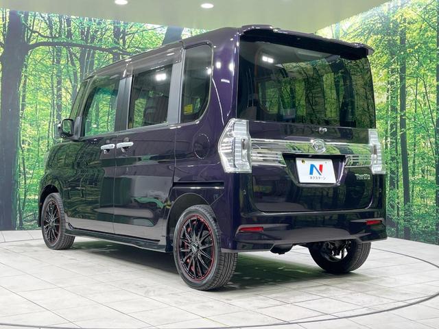タント カスタムX トップエディションSAII 禁煙車 4WD 両側電動スライド 純正ナビ バックカメラ 衝突被害軽減 ハーフレザーシート コーナーセンサー スマートキー LEDヘッド オートライト オートエアコン Bluetooth フルセグ(45枚目)