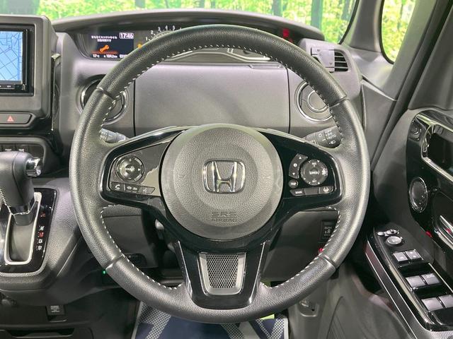 N-BOXカスタム Lターボ 禁煙車 ターボ 両側電動スライド SDナビ バックカメラ 衝突被害軽減 レーダークルーズ ハーフレザーシート ドラレコ コーナーセンサー スマートキー LEDヘッド ETC オートマチックハイビーム(11枚目)