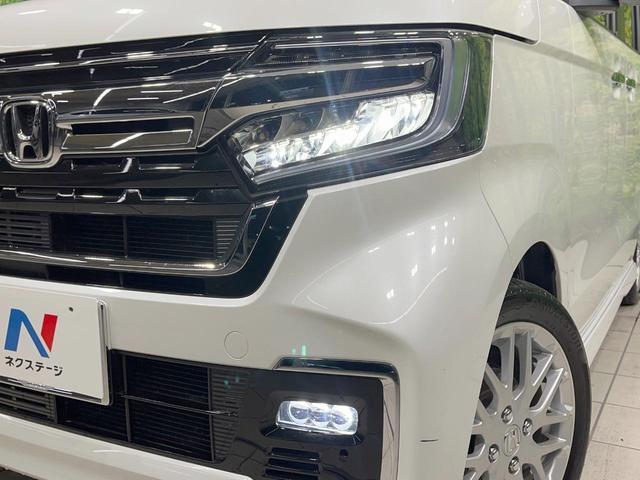 N-BOXカスタム Lターボ 禁煙車 ターボ 両側電動スライド SDナビ バックカメラ 衝突被害軽減 レーダークルーズ ハーフレザーシート ドラレコ コーナーセンサー スマートキー LEDヘッド ETC オートマチックハイビーム(12枚目)