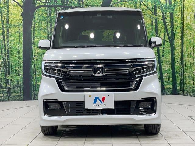 N-BOXカスタム Lターボ 禁煙車 ターボ 両側電動スライド SDナビ バックカメラ 衝突被害軽減 レーダークルーズ ハーフレザーシート ドラレコ コーナーセンサー スマートキー LEDヘッド ETC オートマチックハイビーム(14枚目)