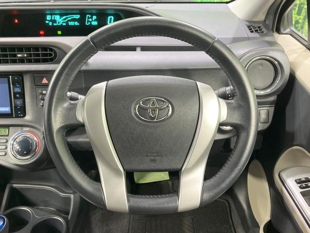 アクア G 禁煙車 メモリーナビ スマートキー LEDヘッド オートライト オートエアコン Bluetooth CD DVD再生 フルセグ プライバシーガラス 電動格納ミラー(11枚目)