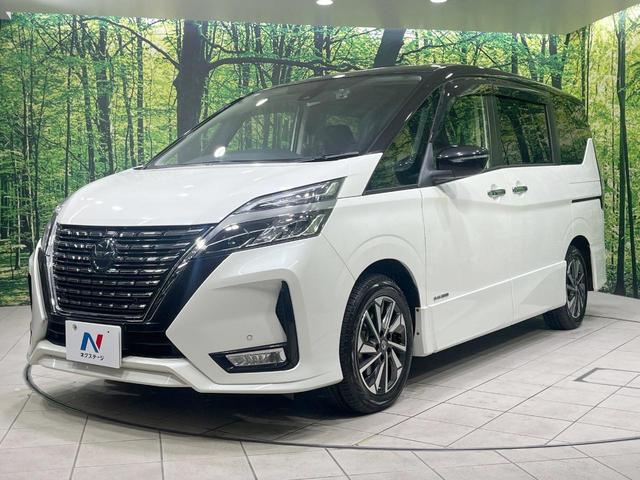 セレナ ハイウェイスターV 禁煙車 2トーン 衝突軽減装置 プロパイロット 後席モニター 9型SDナビ 両側電動スライド ETC ドラレコ ブラインドスポットモニター LEDヘッド リアオートエアコン 純正16インチアルミ(50枚目)