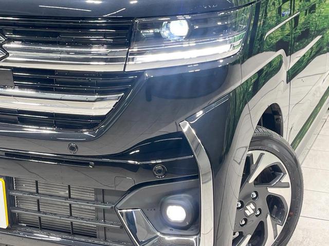 スペーシアカスタム ハイブリッドXS 届出済未使用車 両側電動ドア 寒冷地仕様 衝突被害軽減システム レーダークルーズ ハーフレザーシート コーナーセンサー スマートキー LEDヘッド 純正16インチアルミ オートハイビーム(12枚目)