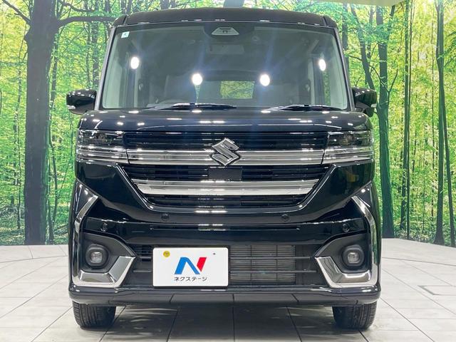 スペーシアカスタム ハイブリッドXS 届出済未使用車 両側電動ドア 寒冷地仕様 衝突被害軽減システム レーダークルーズ ハーフレザーシート コーナーセンサー スマートキー LEDヘッド 純正16インチアルミ オートハイビーム(14枚目)