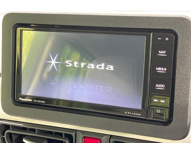 ムーヴキャンバス ストライプスG 禁煙車 衝突軽減装置 SDナビ バックカメラ 両側電動スライド LEDヘッド ETC 前席シートヒーター スマートキー オートエアコン オートライト 電動パーキング オートハイビーム(3枚目)