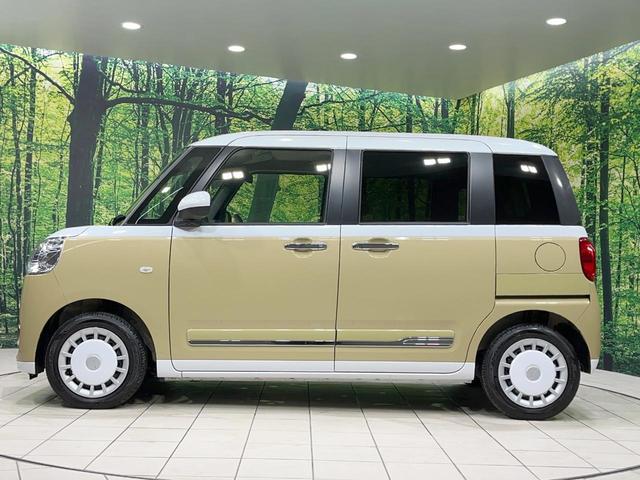 ムーヴキャンバス ストライプスG 禁煙車 衝突軽減装置 SDナビ バックカメラ 両側電動スライド LEDヘッド ETC 前席シートヒーター スマートキー オートエアコン オートライト 電動パーキング オートハイビーム(58枚目)