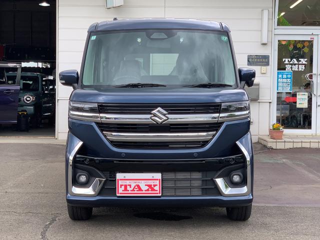 スペーシアカスタム ハイブリッドＸＳ　／届出済未使用車／衝突被害軽減ブレーキ／前後クリアランスソナー／両側オートスライド／運転席助手席シートヒーター／電動パーキングブレーキ／アダプティブクルーズ／後席サーキュレーター／ステアリングヒーター（18枚目）