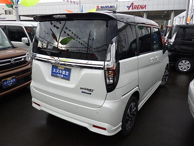 ソリオバンディット バンディット　ＨＹＢＲＩＤ　ＭＶ　２型　４ＷＤ　オーディオレス　全方位カメラ　ドラレコ　オートライト　スライドドア　プッシュスタート　シートヒーター　オートエアコン　スズキセーフティーサポート　４ＷＤ　衝突被害軽減システム　アイドリングストップ（3枚目）