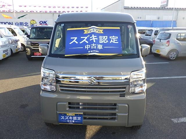 エブリイ ＪＯＩＮターボ　６型　４ＷＤ　オーディオレス　オートライト　スライドドア　プッシュスタート　シートヒーター　スズキセーフティーサポート　４ＷＤ　衝突被害軽減システム　アイドリングストップ　横滑り防止機能　衝突安全ボディ　盗難防止システム（2枚目）