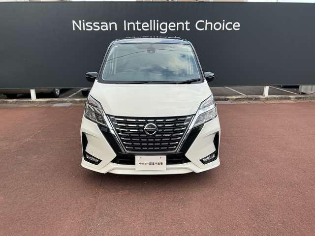 セレナ ハイウェイスターＶ　１オナ　アルミ　衝突被害軽減　ＬＤＰ　エアバッグ　両側オートスライドドア　ＬＥＤライト　インテリジェントキー　点検記録簿　メモリーナビ　アダプティブクルーズコントロール　アイドリングストップ　ナビＴＶ（6枚目）