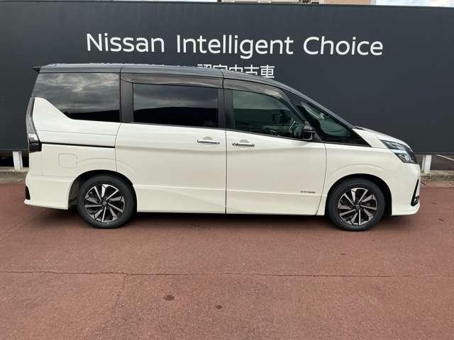 セレナ ハイウェイスターＶ　１オナ　アルミ　衝突被害軽減　ＬＤＰ　エアバッグ　両側オートスライドドア　ＬＥＤライト　インテリジェントキー　点検記録簿　メモリーナビ　アダプティブクルーズコントロール　アイドリングストップ　ナビＴＶ（7枚目）