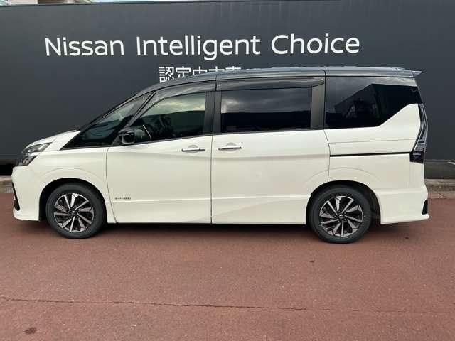 セレナ ハイウェイスターＶ　１オナ　アルミ　衝突被害軽減　ＬＤＰ　エアバッグ　両側オートスライドドア　ＬＥＤライト　インテリジェントキー　点検記録簿　メモリーナビ　アダプティブクルーズコントロール　アイドリングストップ　ナビＴＶ（8枚目）