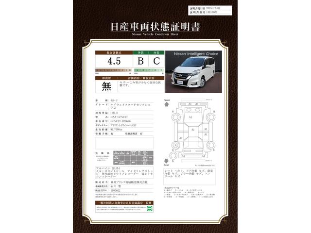 車両状態評価書
