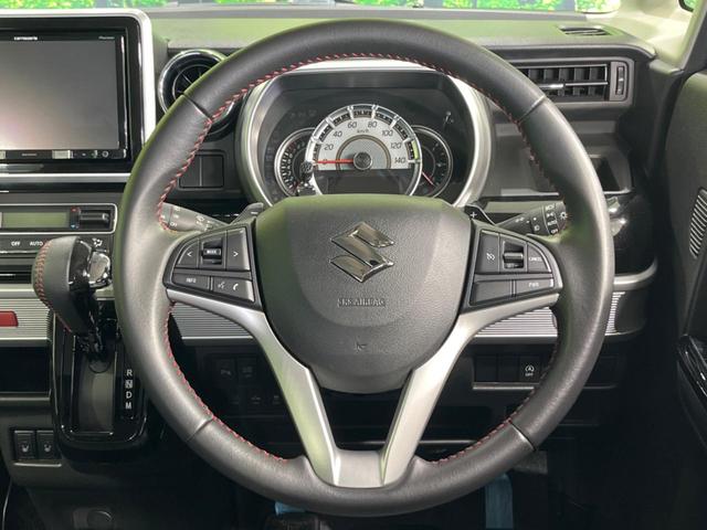 スペーシアカスタム ハイブリッドXSターボ 禁煙車 衝突軽減招致 純正SDナビ 両側電動スライドドア スマートキー クルコン シートヒーター LEDヘッドライト Bluetooth オートライト オートエアコン 革巻きステアリング フルセグ(12枚目)