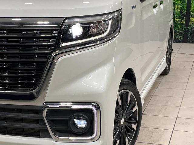 スペーシアカスタム ハイブリッドXSターボ 禁煙車 衝突軽減招致 純正SDナビ 両側電動スライドドア スマートキー クルコン シートヒーター LEDヘッドライト Bluetooth オートライト オートエアコン 革巻きステアリング フルセグ(13枚目)
