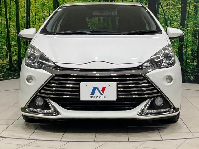 アクア Ｇ　Ｇ’ｓ　純正７インチナビ　バックカメラ　禁煙車　ハーフレザーシート　ＬＥＤヘッド　ＥＴＣ　純正１７インチアルミホイール　オートエアコン　Ｂｌｕｅｔｏｏｔｈ再生　フルセグ　ＬＥＤフォグ（14枚目）