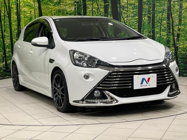 アクア Ｇ　Ｇ’ｓ　純正７インチナビ　バックカメラ　禁煙車　ハーフレザーシート　ＬＥＤヘッド　ＥＴＣ　純正１７インチアルミホイール　オートエアコン　Ｂｌｕｅｔｏｏｔｈ再生　フルセグ　ＬＥＤフォグ（16枚目）