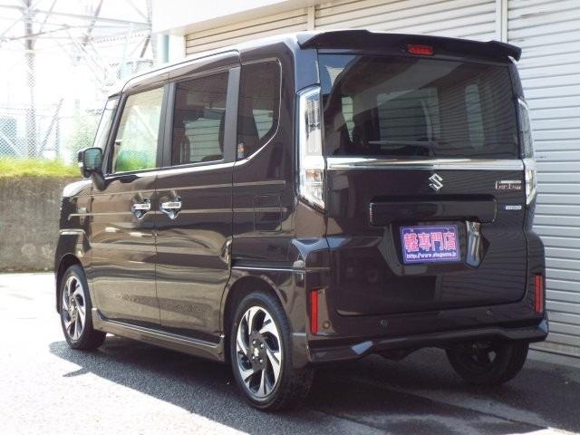 スペーシアカスタム ハイブリッドＸＳターボ　４ＷＤ　両側パワースライドドア　デュアルセンサーブレーキサポート２　ヘッドアップディスプレイ　クルーズコントロール　アイドリングストップ　横滑り防止付き　オートハイビーム　ＬＥＤヘッドライト・フォグランプ　ハーフレザーシート（6枚目）