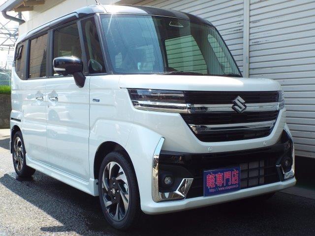 スペーシアカスタム ハイブリッドXSターボ 9型全方位モニター付きナビTV スズキコネクト対応通信機装着車 両側パワースライドドア アイドリングストップ 横滑り防止付 デュアルセンサーブレーキサポート2 オートハイビーム パーキングセンサーLEDヘッドライト フォグランプ(2枚目)