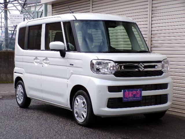 スペーシア ハイブリッドＧ　４ＷＤ　デュアルセンサーブレーキサポート２　ＣＶＴ　アイドリングストップ　横滑り防止付き　シートヒーター　ＬＥＤヘッドライト　オートライト　オートハイビーム　プライバシーガラス　電動格納式ドアミラー　パーキングセンサー　ステアリングスイッチ（2枚目）