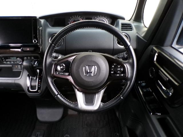 Ｎ－ＢＯＸカスタム Ｇ・ＥＸターボホンダセンシング　８型ナビＴＶ　ＤＶＤ　ＣＤ　Ｂｌｕｅｔｏｏｔｈ　バックカメラ　両側パワースライドドア　アイドリングストップ　ＬＥＤヘッドライトフォグ　クルーズコントロール　ＥＴＣ　横滑り防止付き　ハーフレザーシート　純正１５インチアルミホイール（7枚目）