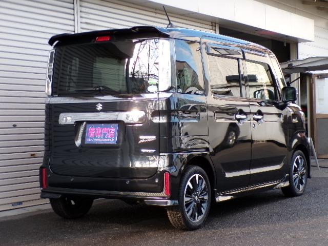 スペーシアカスタム ハイブリッドＸＳ　４ＷＤ　ナビＴＶ　ＤＶＤ　ＣＤ　Ｂｔ　両側パワースライドドア　デュアルセンサーブレーキ　横滑り防止付き　パーキングセンサー　ＣＶＴ　アイドリングストップ　ＬＥＤヘッドライト　フォグランプ　ハーフレザーシート　オートライト　オートハイビーム（5枚目）