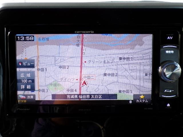 スペーシアカスタム ハイブリッドＸＳ　４ＷＤ　ナビＴＶ　ＤＶＤ　ＣＤ　Ｂｔ　両側パワースライドドア　デュアルセンサーブレーキ　横滑り防止付き　パーキングセンサー　ＣＶＴ　アイドリングストップ　ＬＥＤヘッドライト　フォグランプ　ハーフレザーシート　オートライト　オートハイビーム（10枚目）