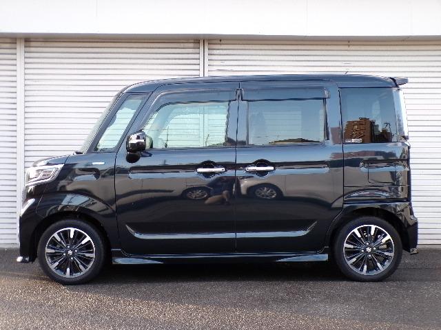 スペーシアカスタム ハイブリッドＸＳ　４ＷＤ　ナビＴＶ　ＤＶＤ　ＣＤ　Ｂｔ　両側パワースライドドア　デュアルセンサーブレーキ　横滑り防止付き　パーキングセンサー　ＣＶＴ　アイドリングストップ　ＬＥＤヘッドライト　フォグランプ　ハーフレザーシート　オートライト　オートハイビーム（46枚目）