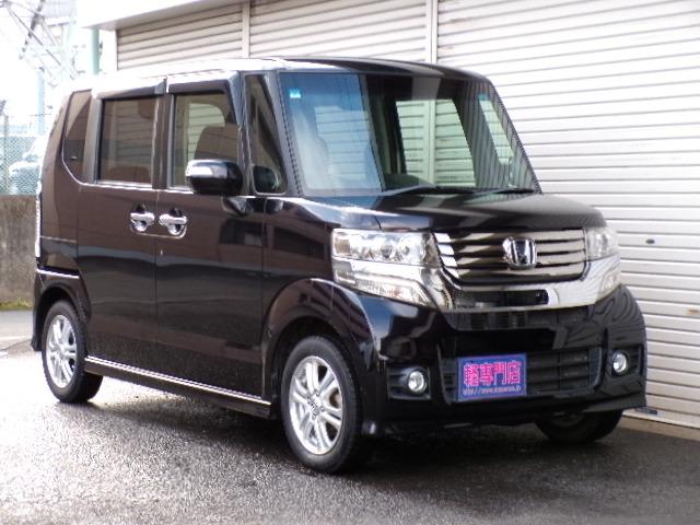 N-BOXカスタム G・Lパッケージ パワースライドドア ギャザズCDステレオ CVT ディスチャージヘッドライト ウィンカーミラー アイドリングストップ ETC 横滑り防止付き オートライト プライバシーガラス 電動格納式ドアミラー ステアリングスイッチ プッシュスタート(2枚目)