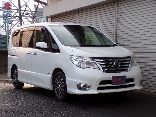 セレナ ハイウェイスター Sハイブリッド 8型ナビTV DVD CD Bluetooth バックカメラ 両側パワースライドドア アイドリングストップ 横滑り防止付き クルーズコントロール オートライト オートハイビーム LEDヘッドライト フォグ 車線逸脱警報装置(2枚目)