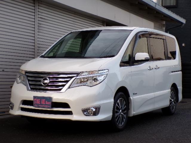 セレナ ハイウェイスター Sハイブリッド 8型ナビTV DVD CD Bluetooth バックカメラ 両側パワースライドドア アイドリングストップ 横滑り防止付き クルーズコントロール オートライト オートハイビーム LEDヘッドライト フォグ 車線逸脱警報装置(4枚目)