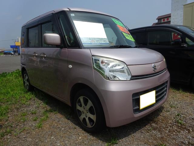 スペーシア Ｇ　インパネオートマ　ベンチシート　スマートキー　プッシュスタート　純正アルミホイール　両側スライドドア　ＡＢＳ　運転席助手席エアバック　エアコン　パワステ　パワーウィンドウ（3枚目）