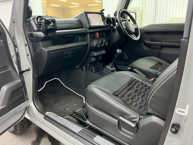 ジムニー XL 当社デモカー NEW’S DESIGNフルエアロ アルパイン9型ナビ アルパイン2Wayスピーカー専用BOXウーファー ヴァルケン16インチAW ETC 革巻ステア NEW’Sシートカバーフロアマット(50枚目)