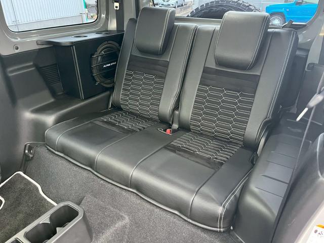 ジムニー XL 当社デモカー NEW’S DESIGNフルエアロ アルパイン9型ナビ アルパイン2Wayスピーカー専用BOXウーファー ヴァルケン16インチAW ETC 革巻ステア NEW’Sシートカバーフロアマット(52枚目)