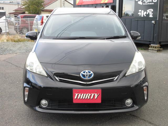 プリウスアルファ Ｓ　７人　純正ナビ　フルセグＴＶ　バックカメラ　障害物センサー　スマートキー・プッシュスタート　ビルトインＥＴＣ　前フォグランプ　純正１６ｉｎアルミホイール　横滑り防止装置　ＢＴ接続　ＣＤ、ＤＶＤ再生（6枚目）