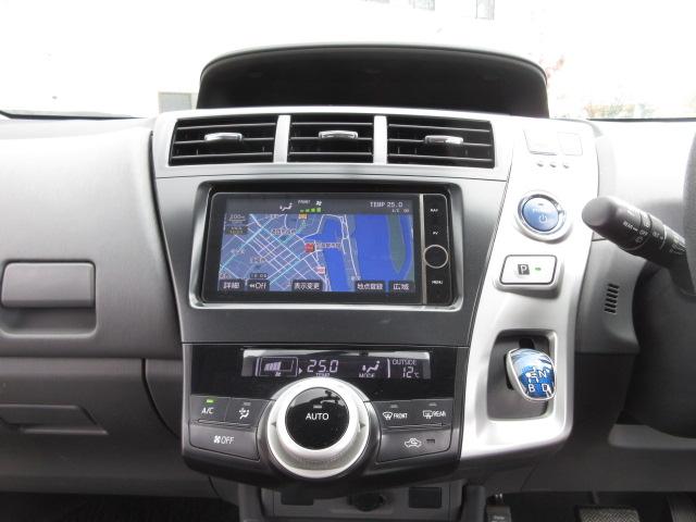 プリウスアルファ Ｓ　７人　純正ナビ　フルセグＴＶ　バックカメラ　障害物センサー　スマートキー・プッシュスタート　ビルトインＥＴＣ　前フォグランプ　純正１６ｉｎアルミホイール　横滑り防止装置　ＢＴ接続　ＣＤ、ＤＶＤ再生（27枚目）