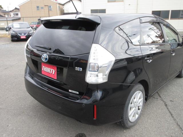 プリウスアルファ Ｓ　７人　純正ナビ　フルセグＴＶ　バックカメラ　障害物センサー　スマートキー・プッシュスタート　ビルトインＥＴＣ　前フォグランプ　純正１６ｉｎアルミホイール　横滑り防止装置　ＢＴ接続　ＣＤ、ＤＶＤ再生（52枚目）