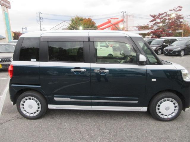 ムーヴキャンバス ストライプスＧ　ワンオーナー　両側電動スライドドア　スマートアシスト　ウェルカムオープンドア　ＬＥＤヘッドランプ　シートヒーター　リアサンシェード　クリアランスソナー　オートライト　衝突安全ボディ（6枚目）