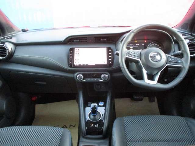 キックス １．２　Ｘ　ｅ－ＰＯＷＥＲアラウンドビューモニター／プロパ　ナビ＆ＴＶ　追従クルコン　スマートキー　ＬＥＤヘッド　レーンアシスト　パワーステアリング　禁煙車　盗難防止システム　ドライブレコーダー　ＥＴＣ　整備記録簿有　メモリーナビ　サイドエアバッグ　アルミ（4枚目）