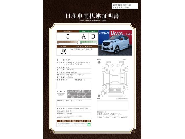 車両状態評価書