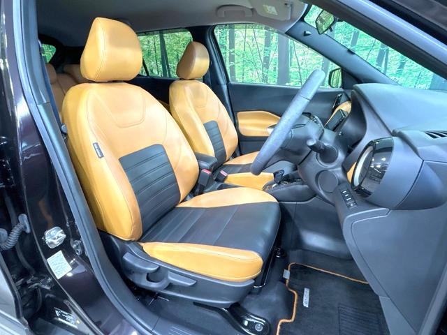 キックス Ｘ　ツートーンインテリアエディション　禁煙車　純正９型ナビ　衝突軽減装置　プロパイロット　バックカメラ　シートヒーター　ステアリングヒーター　スマートキー　ＥＴＣ　ドラレコ　ＬＥＤヘッド　革巻きステアリング　純正１７インチＡＷ（8枚目）