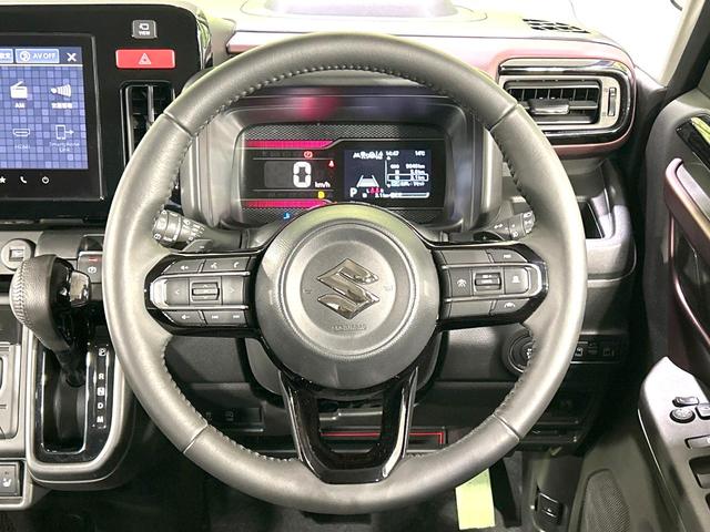 スペーシアカスタム ハイブリッドXSターボ 禁煙車 メーカー9型ナビ 両側電動ドア 全周囲カメラ 衝突軽減装置 アダプティブクルーズ ハーフレザーシート コーナーセンサー スマートキー LEDヘッド ETC オートハイビーム 車線逸脱警報(11枚目)