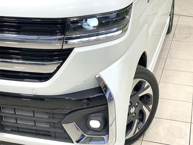 スペーシアカスタム ハイブリッドXSターボ 禁煙車 メーカー9型ナビ 両側電動ドア 全周囲カメラ 衝突軽減装置 アダプティブクルーズ ハーフレザーシート コーナーセンサー スマートキー LEDヘッド ETC オートハイビーム 車線逸脱警報(12枚目)