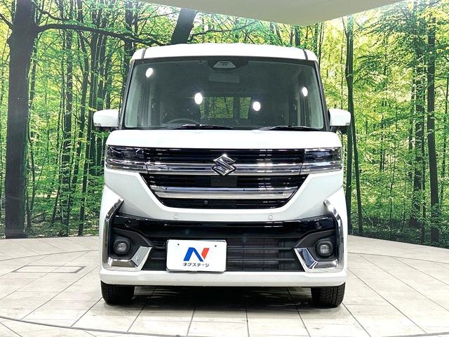 スペーシアカスタム ハイブリッドXSターボ 禁煙車 メーカー9型ナビ 両側電動ドア 全周囲カメラ 衝突軽減装置 アダプティブクルーズ ハーフレザーシート コーナーセンサー スマートキー LEDヘッド ETC オートハイビーム 車線逸脱警報(14枚目)