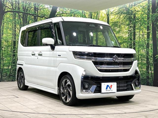 スペーシアカスタム ハイブリッドXSターボ 禁煙車 メーカー9型ナビ 両側電動ドア 全周囲カメラ 衝突軽減装置 アダプティブクルーズ ハーフレザーシート コーナーセンサー スマートキー LEDヘッド ETC オートハイビーム 車線逸脱警報(16枚目)