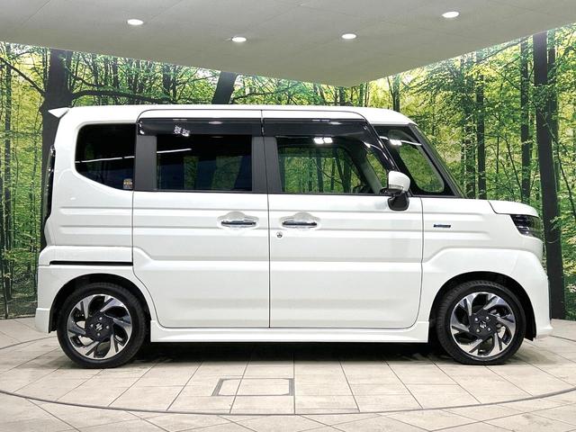 スペーシアカスタム ハイブリッドXSターボ 禁煙車 メーカー9型ナビ 両側電動ドア 全周囲カメラ 衝突軽減装置 アダプティブクルーズ ハーフレザーシート コーナーセンサー スマートキー LEDヘッド ETC オートハイビーム 車線逸脱警報(62枚目)