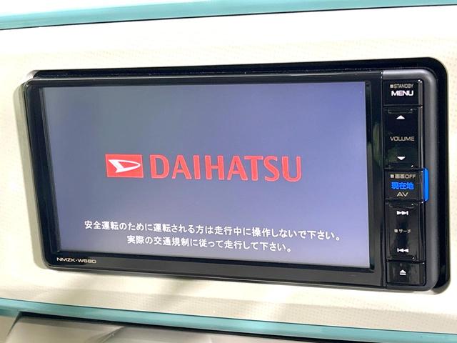 ムーヴキャンバス Ｇメイクアップ　ＳＡＩＩ　４ＷＤ　禁煙車　純正ナビ　バックカメラ　両側電動スライドドア　衝突軽減装置　スマートキー　ＥＴＣ　ドラレコ　ＬＥＤヘッド　ＬＥＤフォグ　オートライト　オートエアコン　電度格納ミラー　盗難防止装置（3枚目）