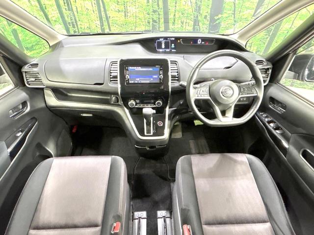 セレナ ハイウェイスターＧ　ハンズフリー　両側電動ドア　純正ＳＤナビ　後部モニター　禁煙車　バックカメラ　衝突軽減装置　８人乗　スマートキー　ＬＥＤヘッド　ＥＴＣ　純正１６インチＡＷ　オートライト　オートエアコン　リアエアコン（2枚目）