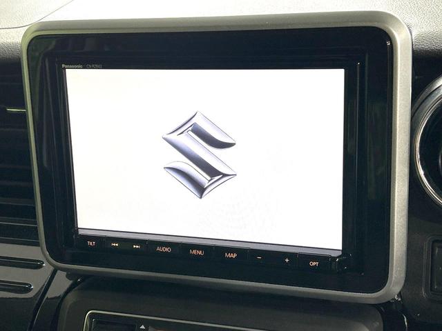 スペーシアカスタム ハイブリッドXSターボ 禁煙車 ターボ 両側電動ドア 純正8インチナビ バックカメラ Bluetooth CD/DVD/フルセグ 衝突軽減装置 シートヒーター ハーフレザーシート スマートキー LEDヘッド・フォグ クルコン(3枚目)